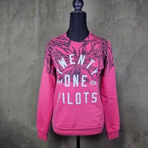 Twenty One Pilots Vessel Era Skeleton Key Sweatshirt Heather Red Floral Clique M
